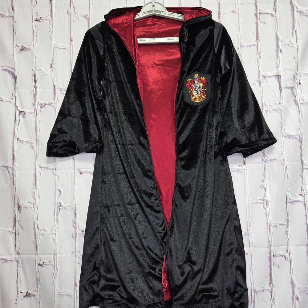 Rubies Harry Potter Gryffindor Premium Robe Black Velvet Red Lining Youth Size M